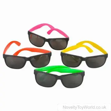 Neon & Black Frame Party Sunglasses