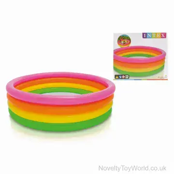 Neon Colour Intex Paddling Pool For Kids (167cm x 45cm)