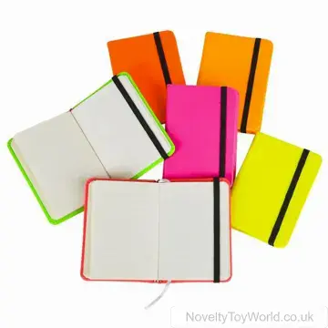 Neon Coloured Notebook Stationery Supply (7cm x 9cm)