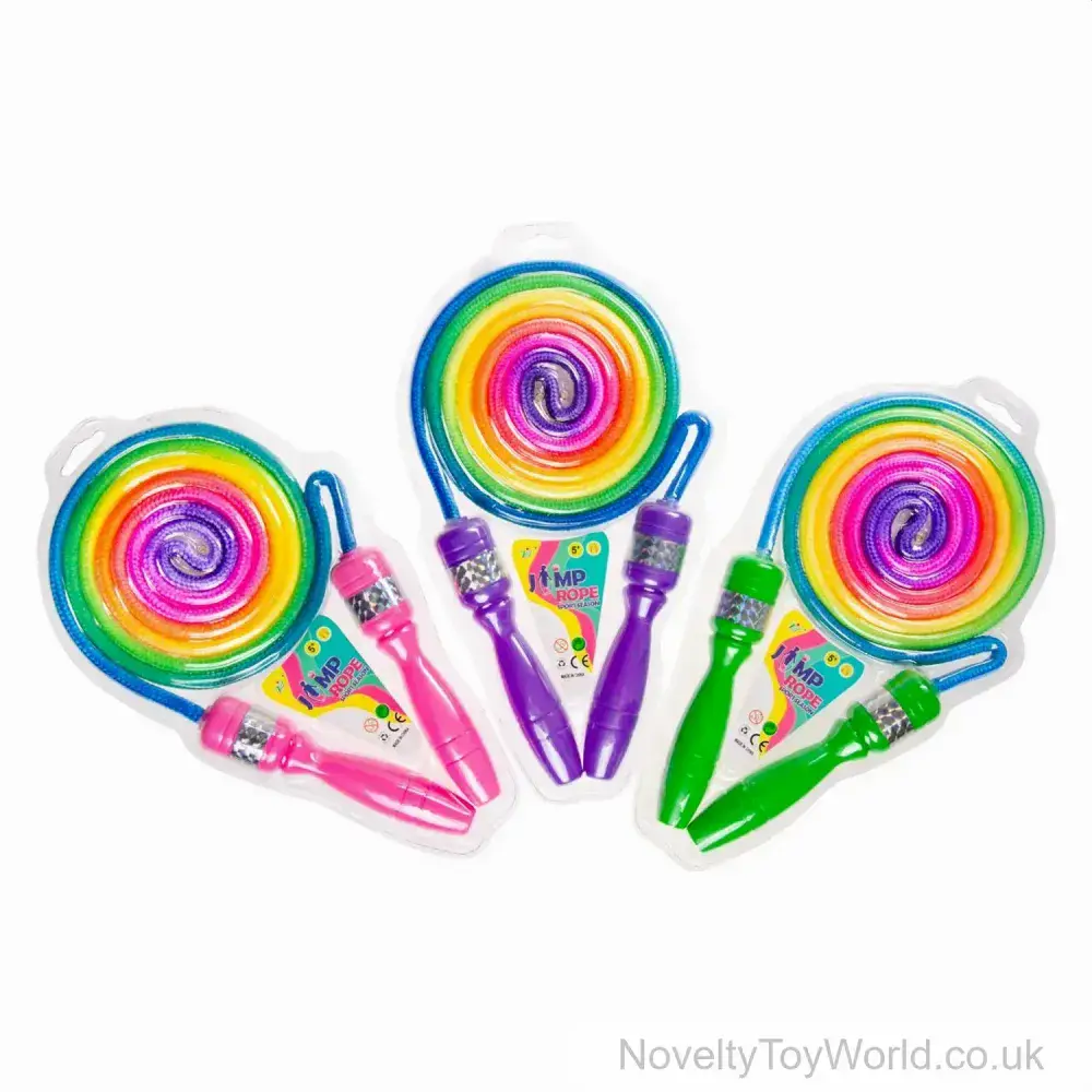 Neon Rainbow Skipping Rope (2 Metre) | Bulk Buy Activity Toys For Children