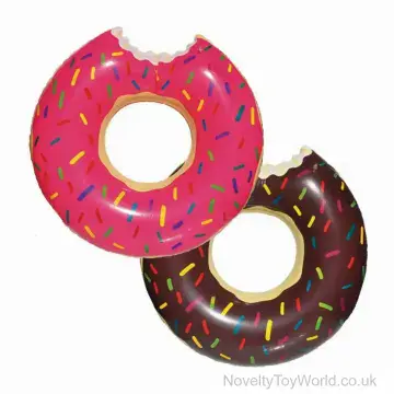 Novelty Doughnut Swimming Ring - Assorted Colours (107cm)