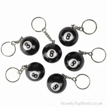 Novelty Eight Ball Keyring (3cm)