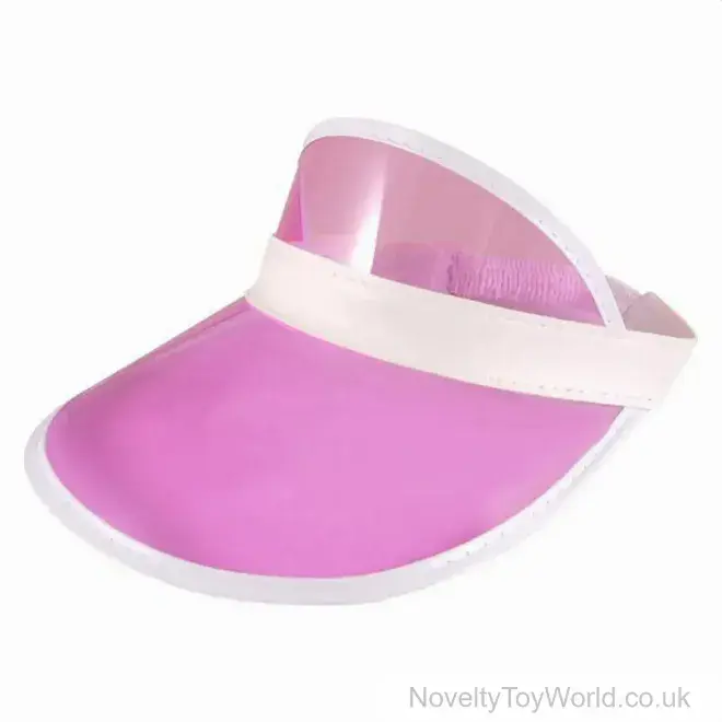 Novelty Golf Poker Visor Hat Pink - Adult | Wholesale Fancy Dress Hats