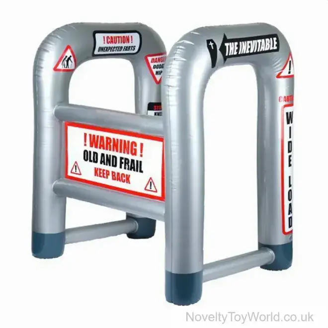 Novelty Inflatable Warning Sign Zimmer Frame (88cm) | Wholesale Inflatables