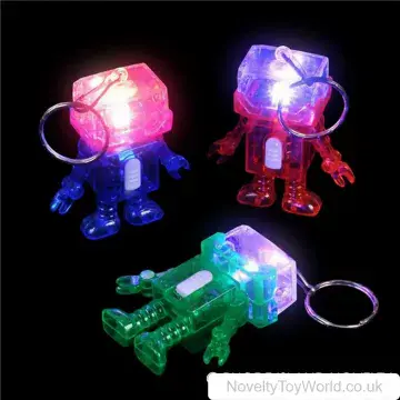 Novelty Light Up Robot Toy Keyring (5cm)