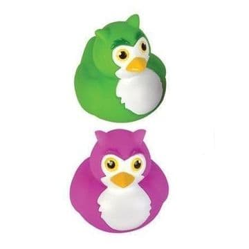 Novelty Owl Design Toy Rubber Ducks (5cm)