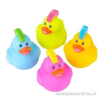 Novelty Punk Mohawk Toy Rubber Ducks (5cm)