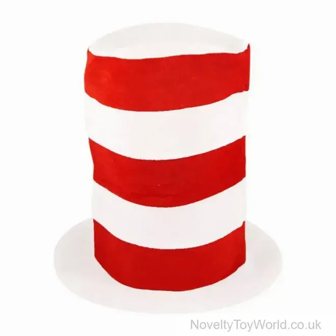 Novelty Red & White Stovepipe Top Hat - Child | Wholesale Fancy Dress For Kids