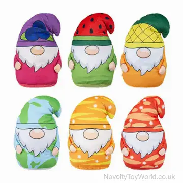 Novelty Soft Plush Toy Gnome - 6 Assorted (18cm)