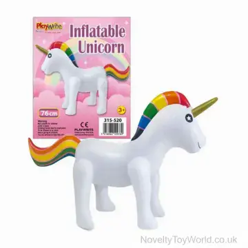 Novelty Toy Inflatable White Unicorns (76cm)