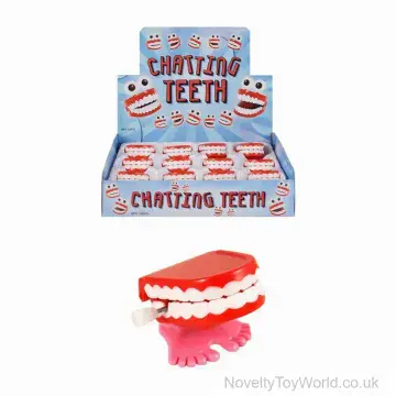 Novelty Wind Up Chatter Teeth & Feet (4cm)