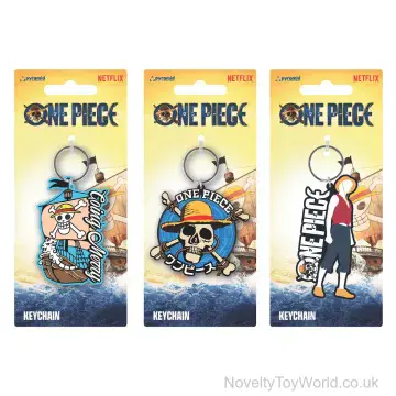 One Piece TV Series Licensed 2D PVC Keyring - 3 Assorted