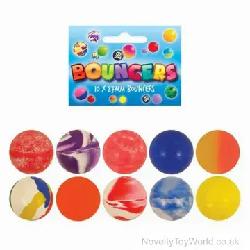 Pack of 10 Bouncy Ball Assortment 2.7cm - Vending Machine Prizes
