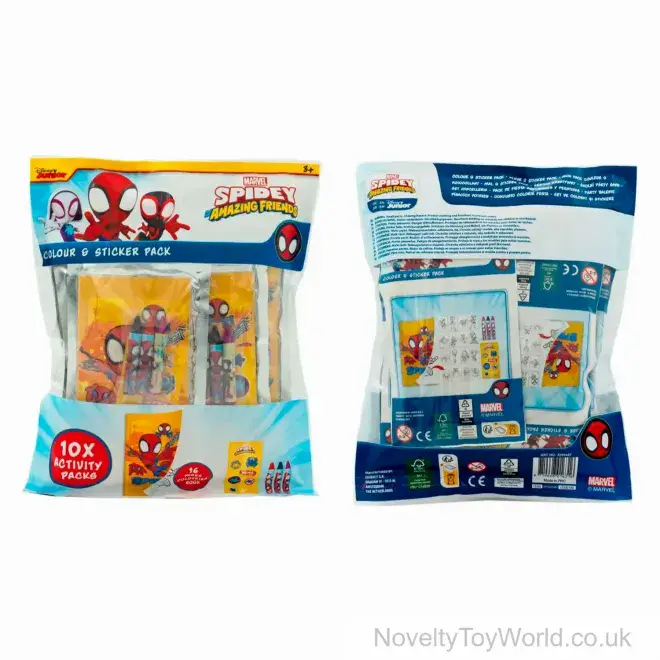 Pack of 10 Marvel Spidey Party Packs | Wholesale Spidey Toys UK