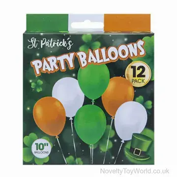 Pack of 12 St. Patrick's Day Party Balloons in Box (25cm)