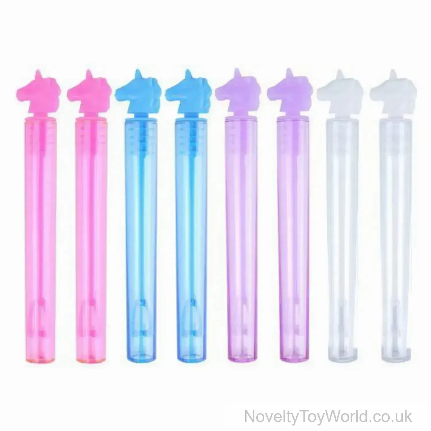 12 Tubes à Bulles Licorne 10,5 Cm - Solution à Bulles Incluse, Couleurs Pastel, Pour Fêtes, Jeux Extérieurs - 2