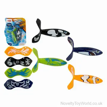 Pack of 2 Diving Torpedo Fish Toys (5cm)
