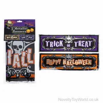 Pack of 2 Halloween Foil Banners (3FT)