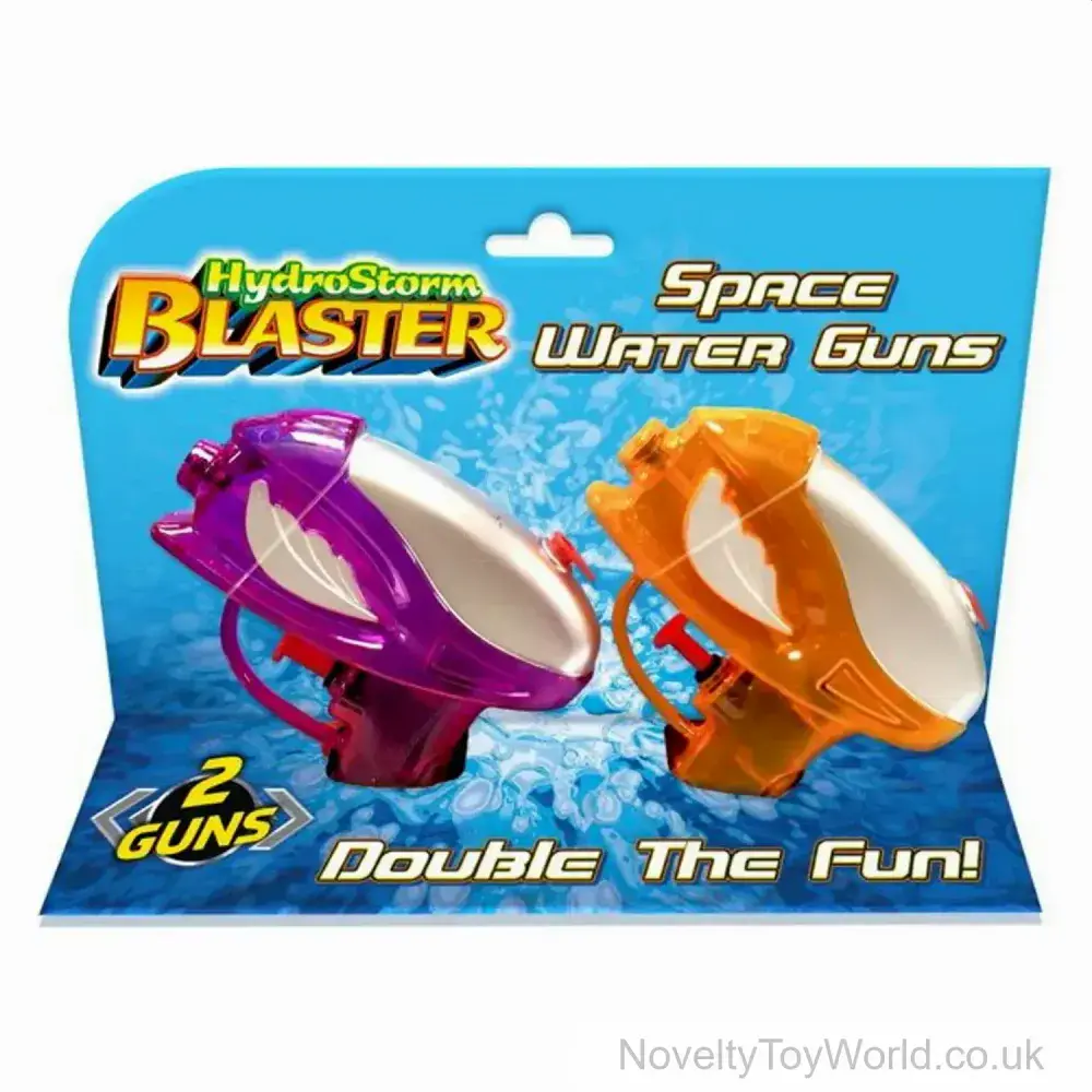 Pack of 2 Space Sci-Fi Water Pistols (10cm) | Bulk Buy Water Toys UK