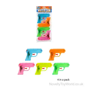 Pack of 4 Basic Water Pistols (11cm)