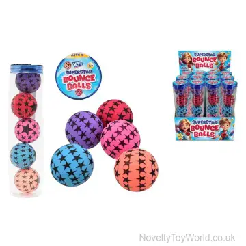Pack of 5 Bounce Balls In Tube (4cm)