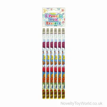 Pack of 6 Sea Animal Pencils With Eraser Tips