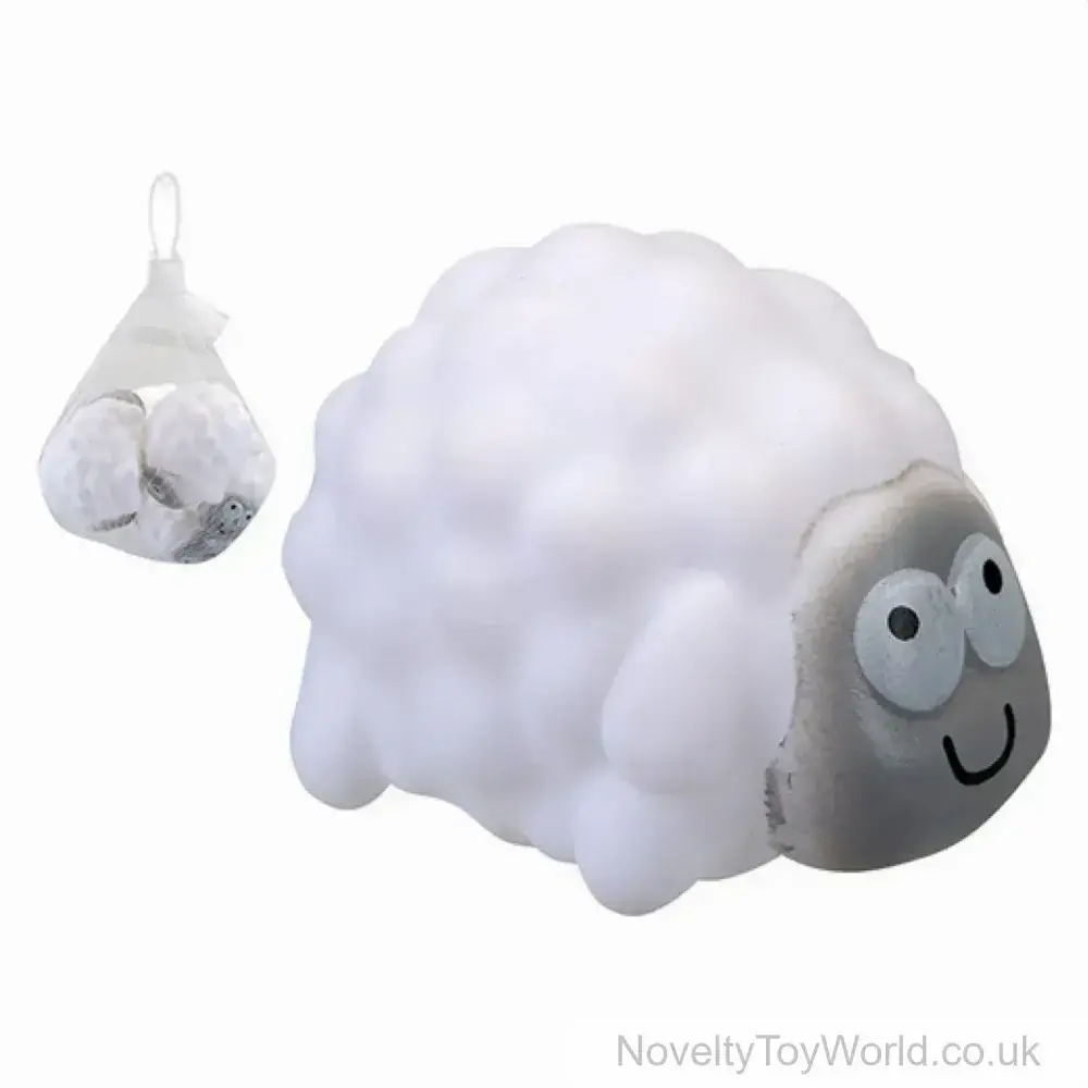Pack of 6 Squishy Sheep Stress Toy (5.5cm) | Bulk Buy Sensory Toys UK