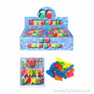 Packs of 20 Water Bombs - Bright Neon Colours