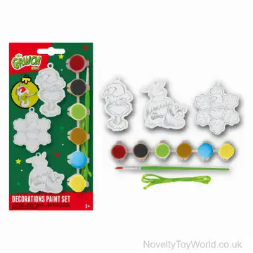 Paint Your Own Xmas Grinch Christmas Tree Decoration Set