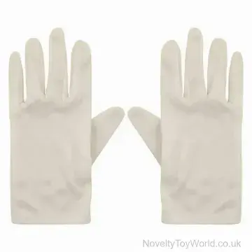 Pairs of White Gloves for Fancy Dress - Small/Medium