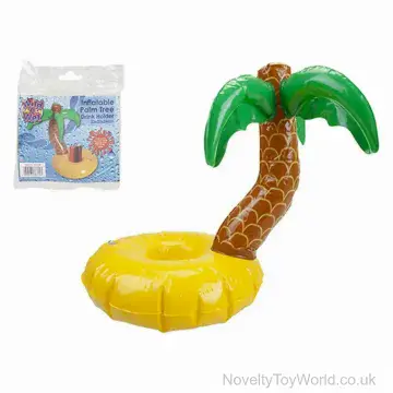 Palm Tree Novelty Inflatable Drinks Holder (33cm)
