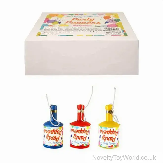 Bulk Buy | Party Poppers - Wholesale Party Supplies (5cm) - Priced Per Dozen