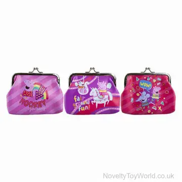 Peppa Pig Clip Purse for Coins - 3 Assorted (12.5cm)