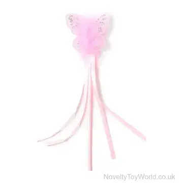 Pink Butterfly Fairy Wand - 3 Assorted (37cm)