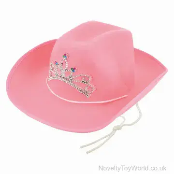 Pink Cowgirl Hat with Tiara - Adult
