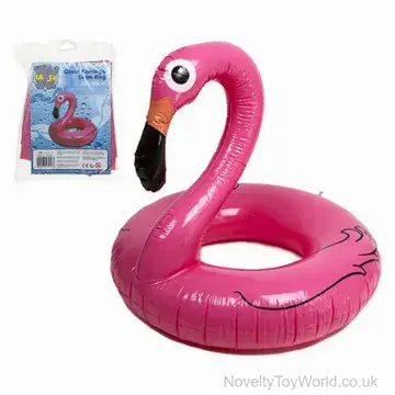 Pink Flamingo Inflatable Swim Ring (90cm)