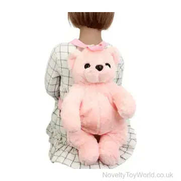 Pink Plush Teddy Bear Backpack Bag (44cm)