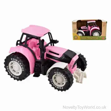 Pink Tractor Toy For Girls - Bioplastic (21cm)