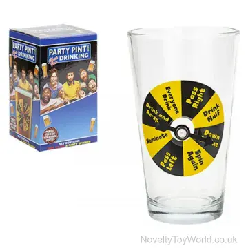 Pint Glass Spin The Wheel Drinking Game (Boxed)