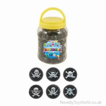 Pirate Skull & Crossbones Bouncy Ball - (3.3cm)