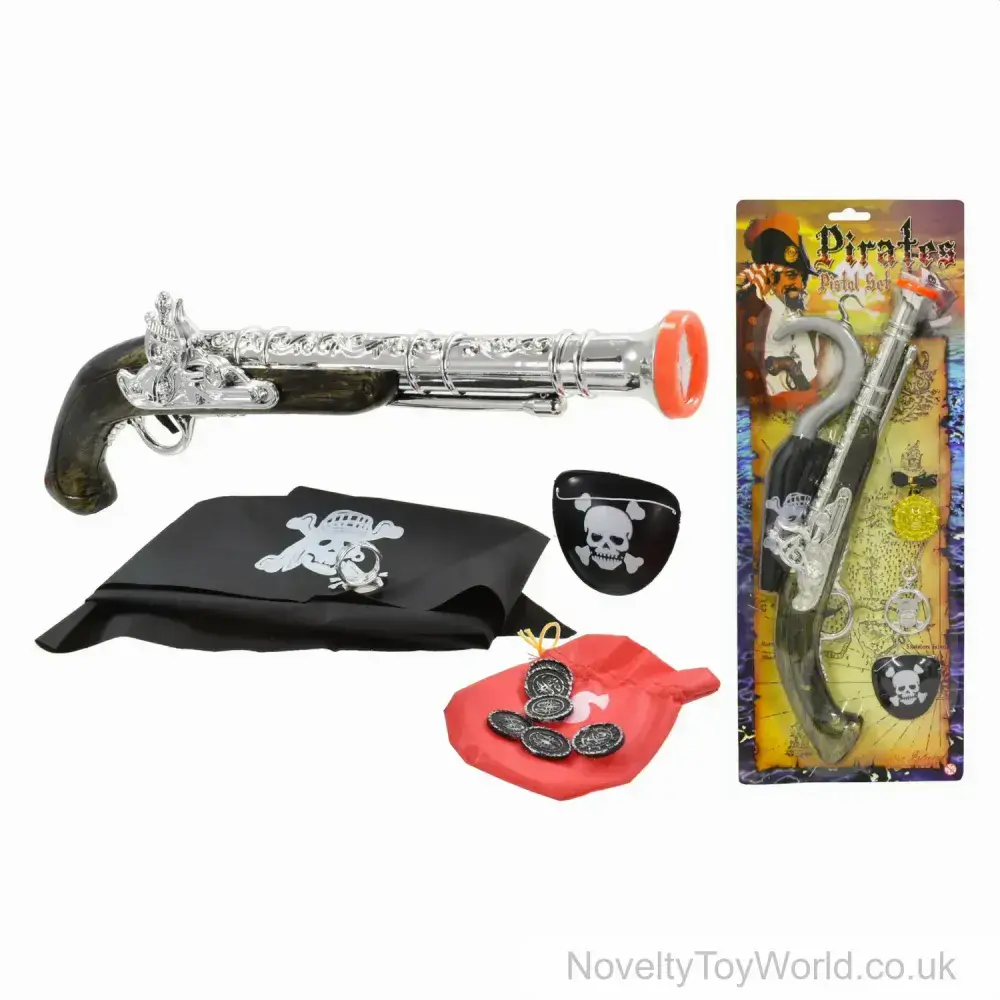 Pirate Toy Gun & Accessories Dress Up Set | Wholesale Pirate Toys