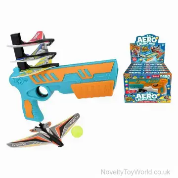 Plane & Ball Launcher Gun with 4 Gliders & 3 Balls