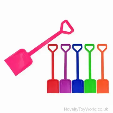Plastic Bright Colour Beach Spade (45cm) - 6 Assorted