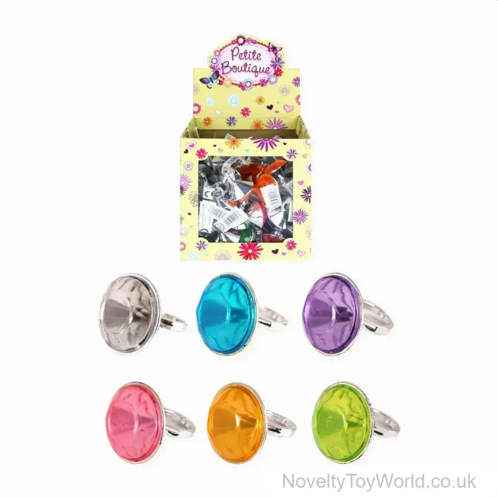 Wholesale Plastic Novelty Diamond Rings for Children (4cm)