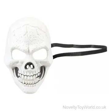 Plastic Skeleton Mask For Adults With Strap