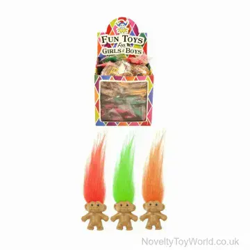 Plastic Troll Toy With Long Hair (8cm)