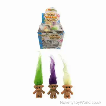 Plastic Troll Toy With Long Hair (8cm)