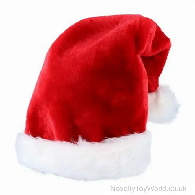 Plush Quality Father Christmas Santa Hat - Adult Size | Wholesale Xmas Dress Up