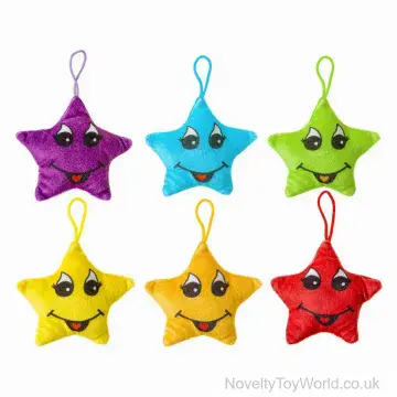 Plush Soft Toy Smiling Star with Loop (12cm)