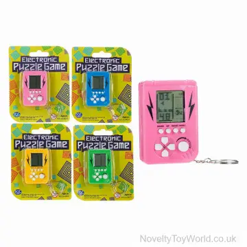 Pocket Mini Electric Puzzle Game Keyring - 4 Assorted